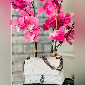 NWOT Rebecca Minkoff Elegant White Quilted Shoulder Bag